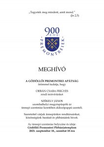 Orbán Csaba Frigyes papszentelési meghívója